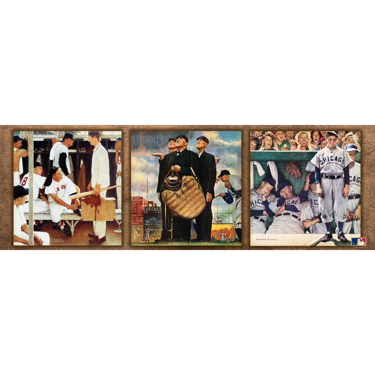 Norman Rockwell - Saturday Evening Post Baseball 1000pc Panoramic Jigsaw Puzzle