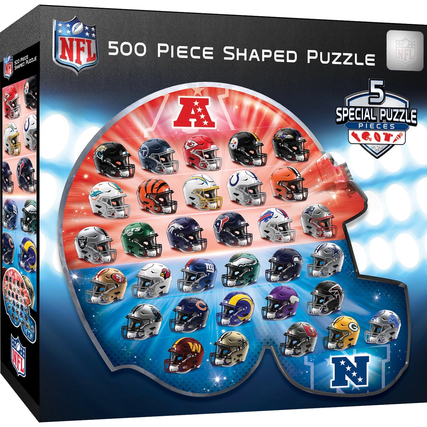 NFL Teams Helmet Shaped 500pc Jigsaw Puzzle